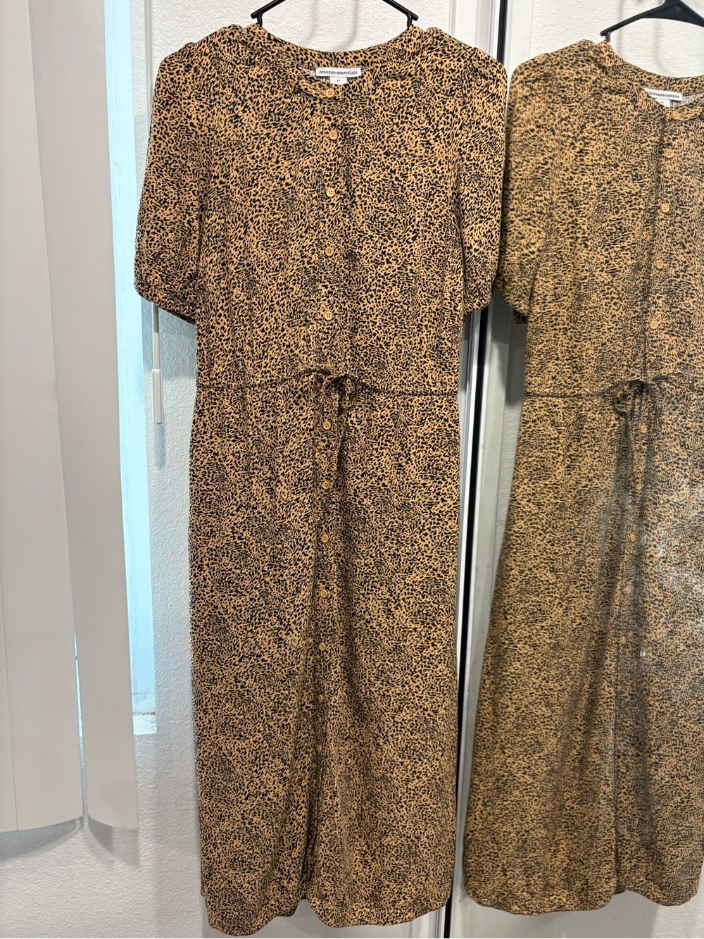 Amazon Essentials Leopard Midi Dress with Drawstring